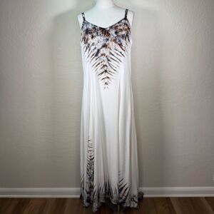 Tie Dye Long Maxi Sleeveless Flowy Boho Festival USA Boutiqe Dress Size Medium